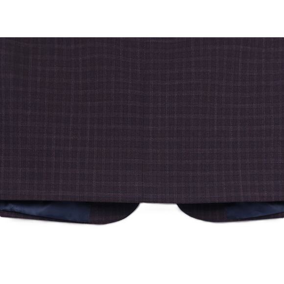 Tommy Hilfiger Men's Modern-Fit Flex Stretch Sport Coat Purple Check 44L NWT - Picture 6 of 7